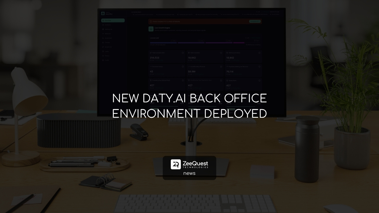NEW DATY.AI BACK OFFICE ENVIRONMENT DEPLOYED